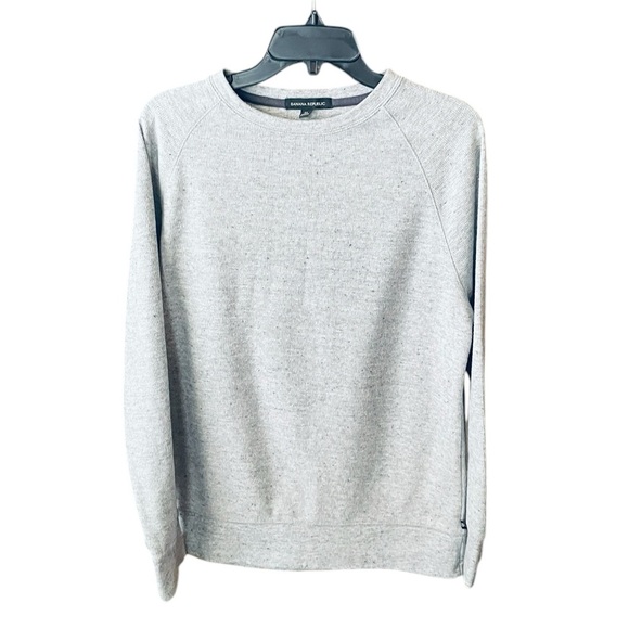Banana Republic men’s long sleeve crew neck waffle knit pullover shirt SZ M gray - Picture 1 of 9